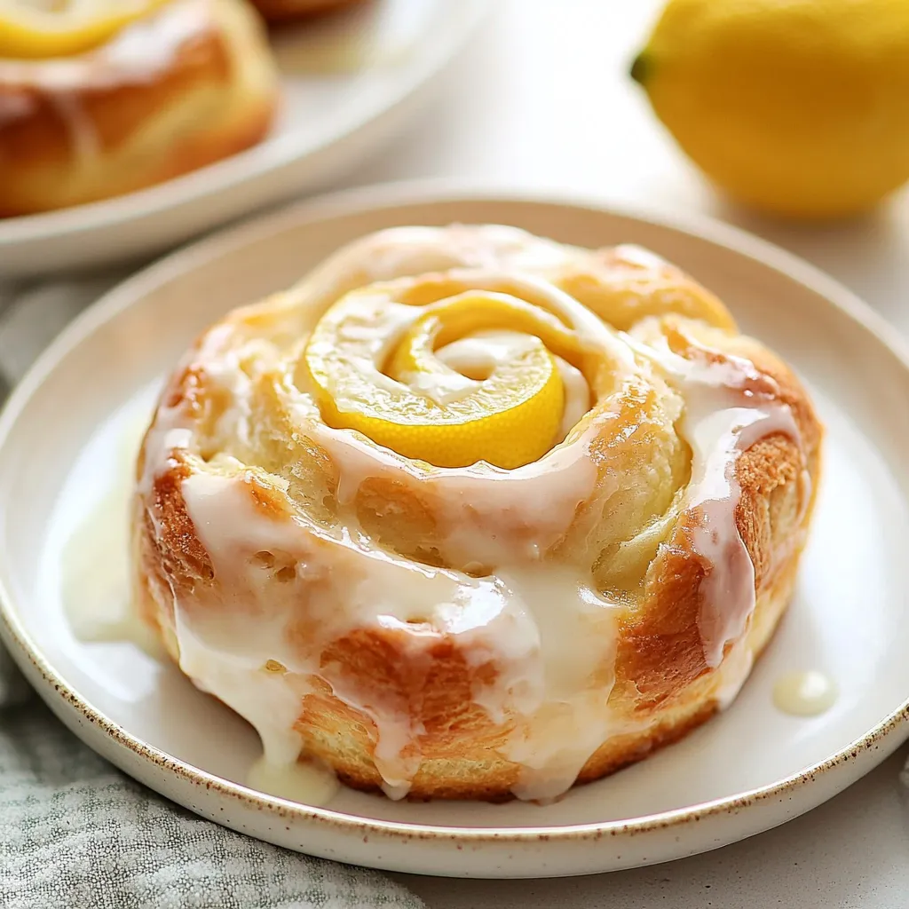 Lemon Sweet Rolls Glazed recipe