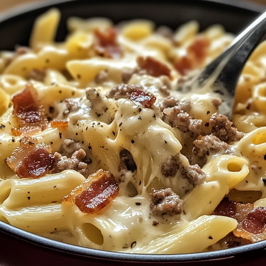 Bacon Cheese Pasta Delight recipe