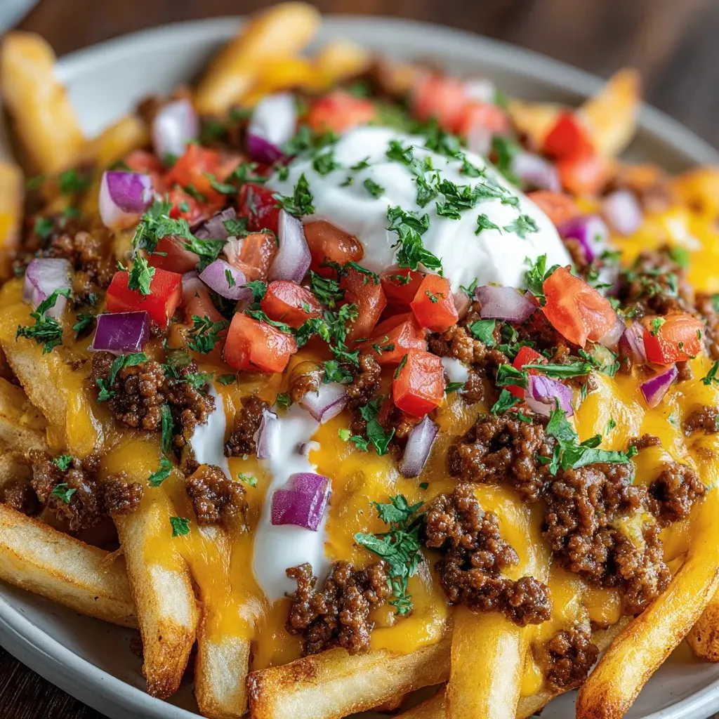 Loaded Cheese Fries Beef recipe