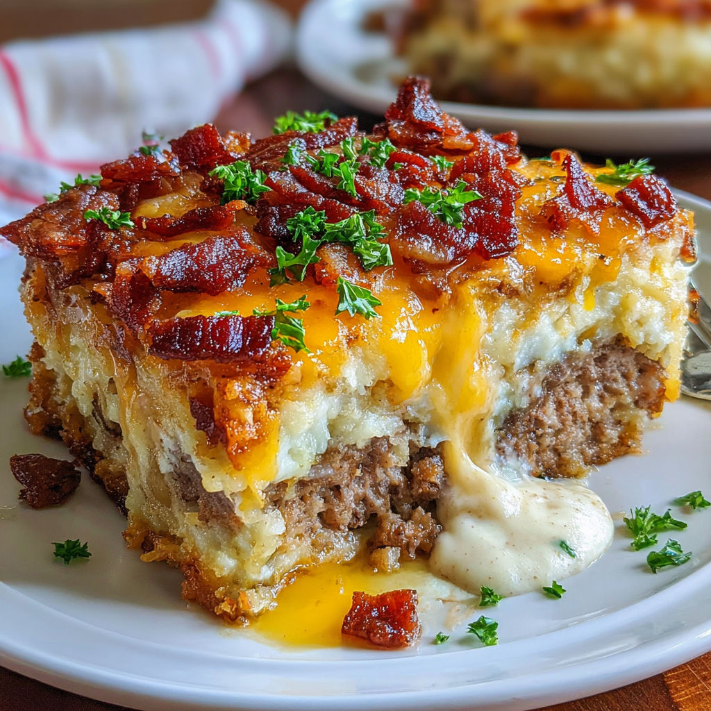 Loaded Potato Meatloaf Casserole recipe