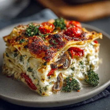 Loaded Veggie White Lasagna recipe