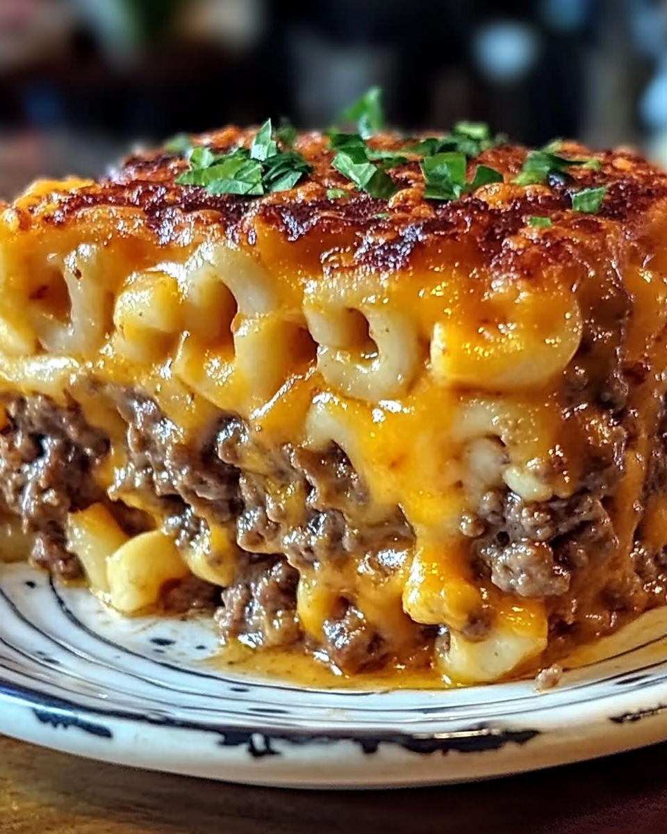 Mac and Cheese Meatloaf Casserole recipe