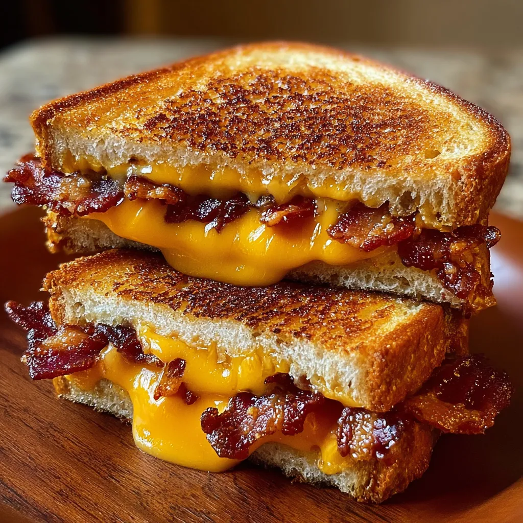 Maple Bacon Cheddar Grilled Cheese recipe