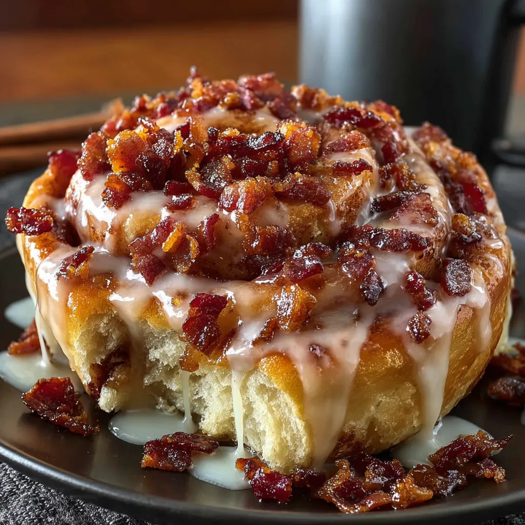 Maple Bacon Cinnamon Rolls recipe