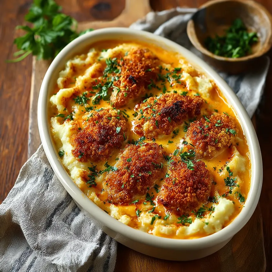 Mashed Potato Casserole Chicken recipe