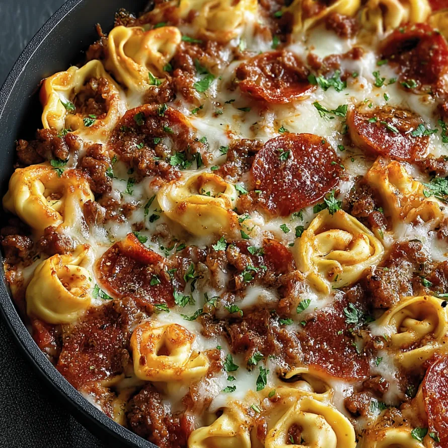 Meat Lovers Pizza Tortellini recipe