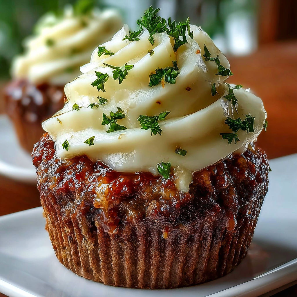 Meatloaf Cupcakes Potato Frosting recipe