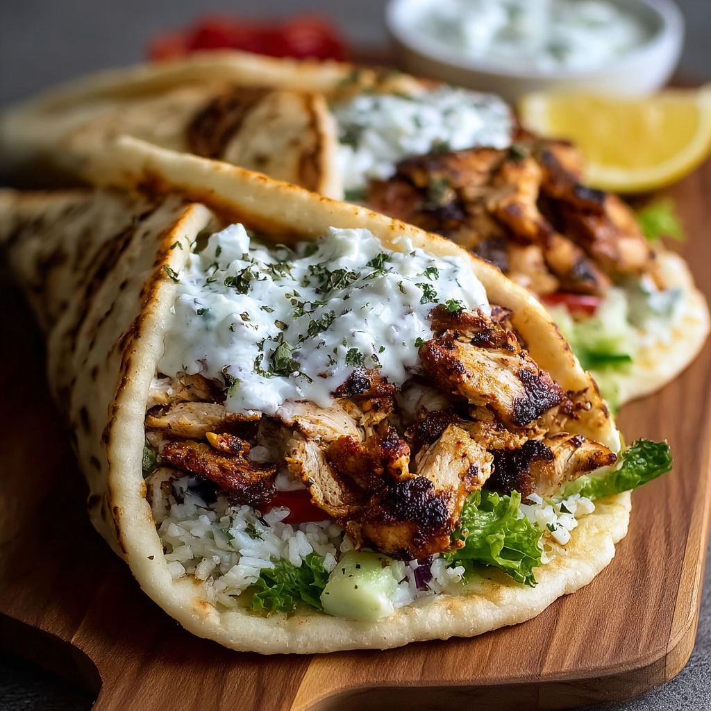 Mediterranean Chicken Gyros Creamy Feta recipe