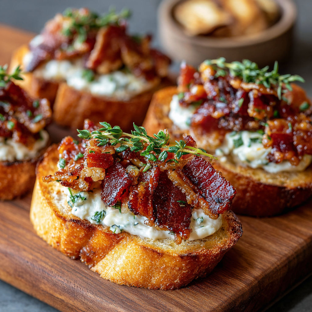 Million Dollar Bacon Crostini recipe