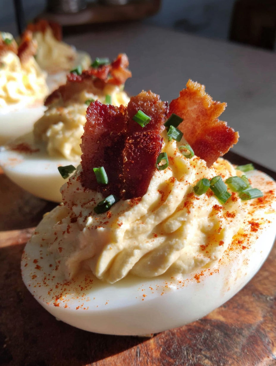 Million Dollar Bacon Deviled Eggs recipe