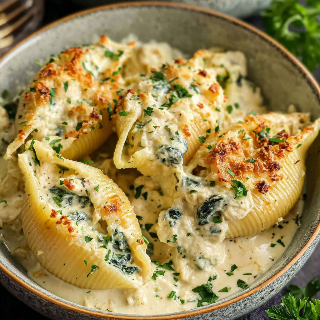 Million Dollar Chicken Alfredo Shells recipe