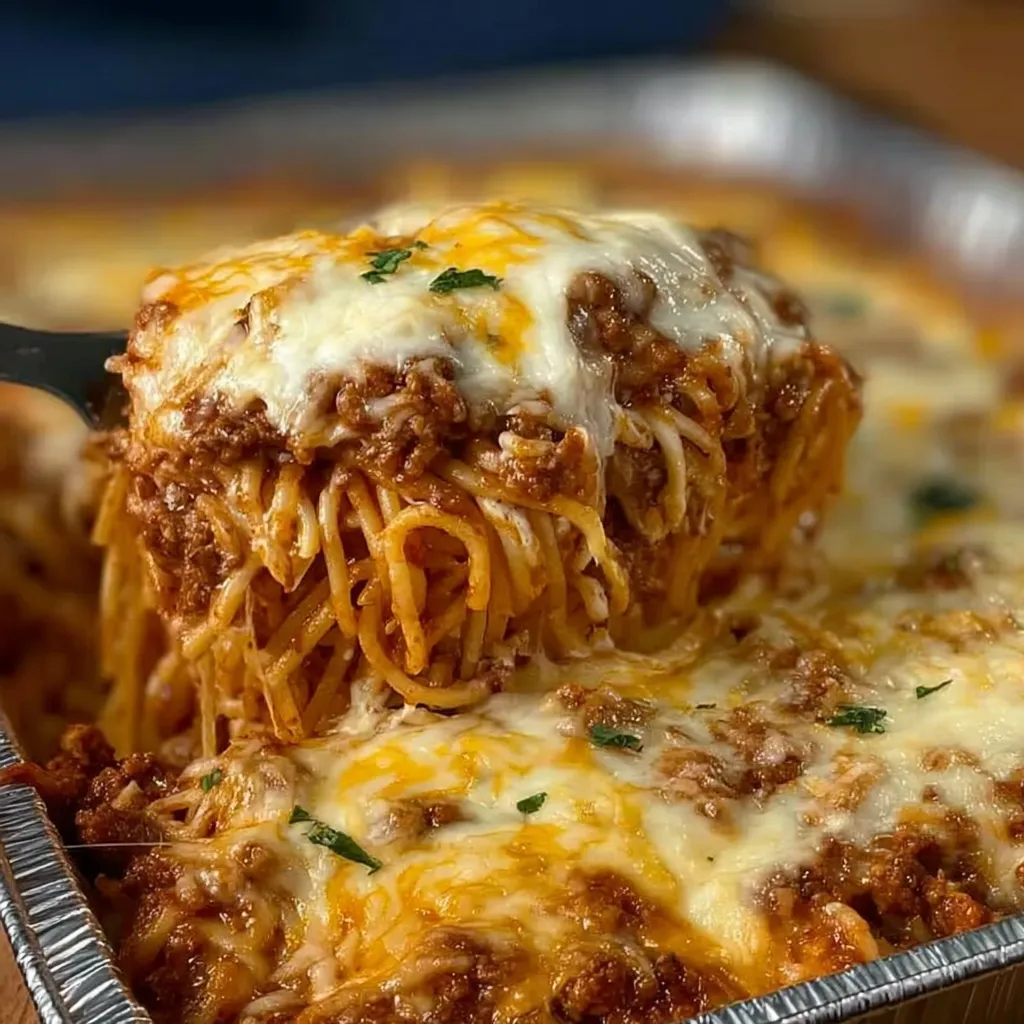 Luxurious Spaghetti Bake recipe