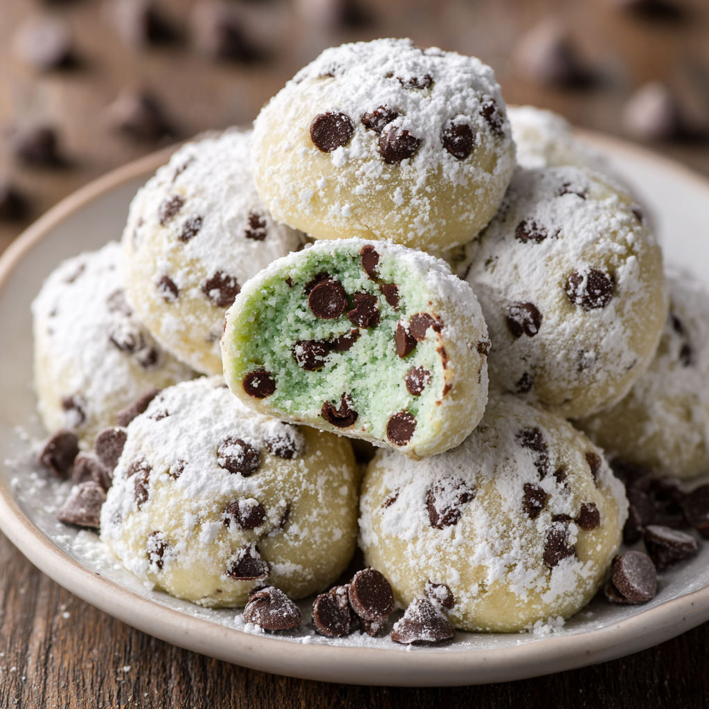 Mini Chip Snowball Cookies recipe