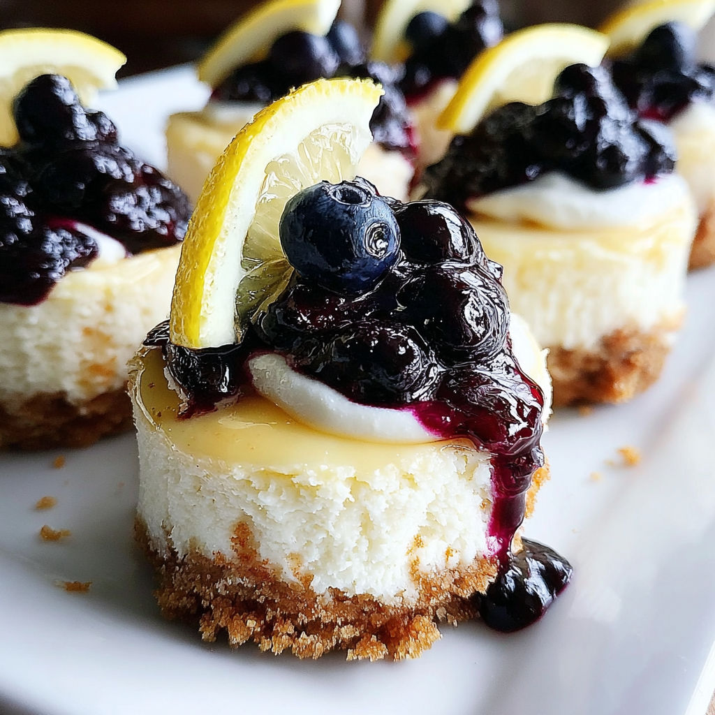 Mini Lemon Cheesecakes Blueberry recipe