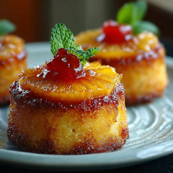 Mini Pineapple Upside Down Cakes recipe