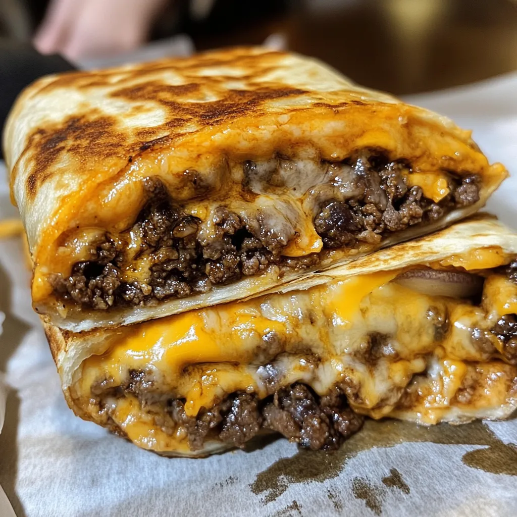 Cheesy Beef Wrap recipe