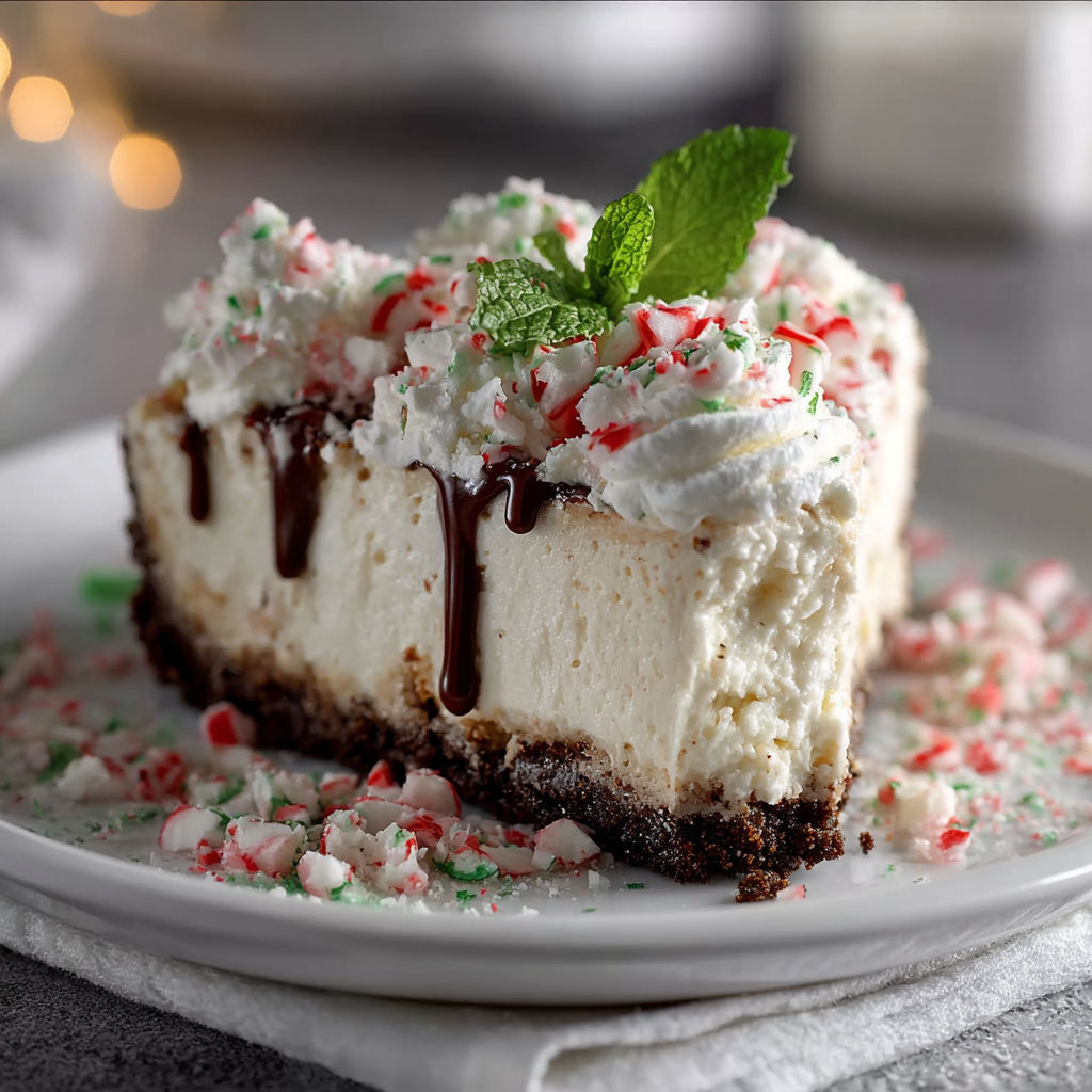 No-bake Peppermint Cheesecake recipe