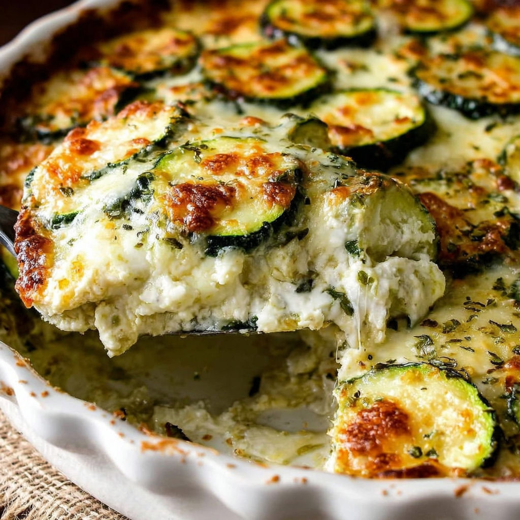 One Pan Baked Zucchini Cheese recipe