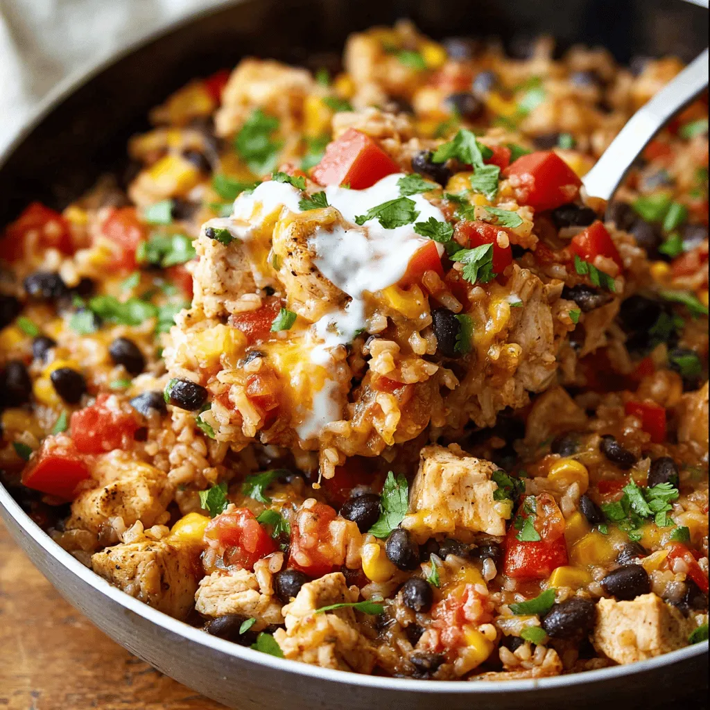 One Pot Chicken Burrito Bowl recipe