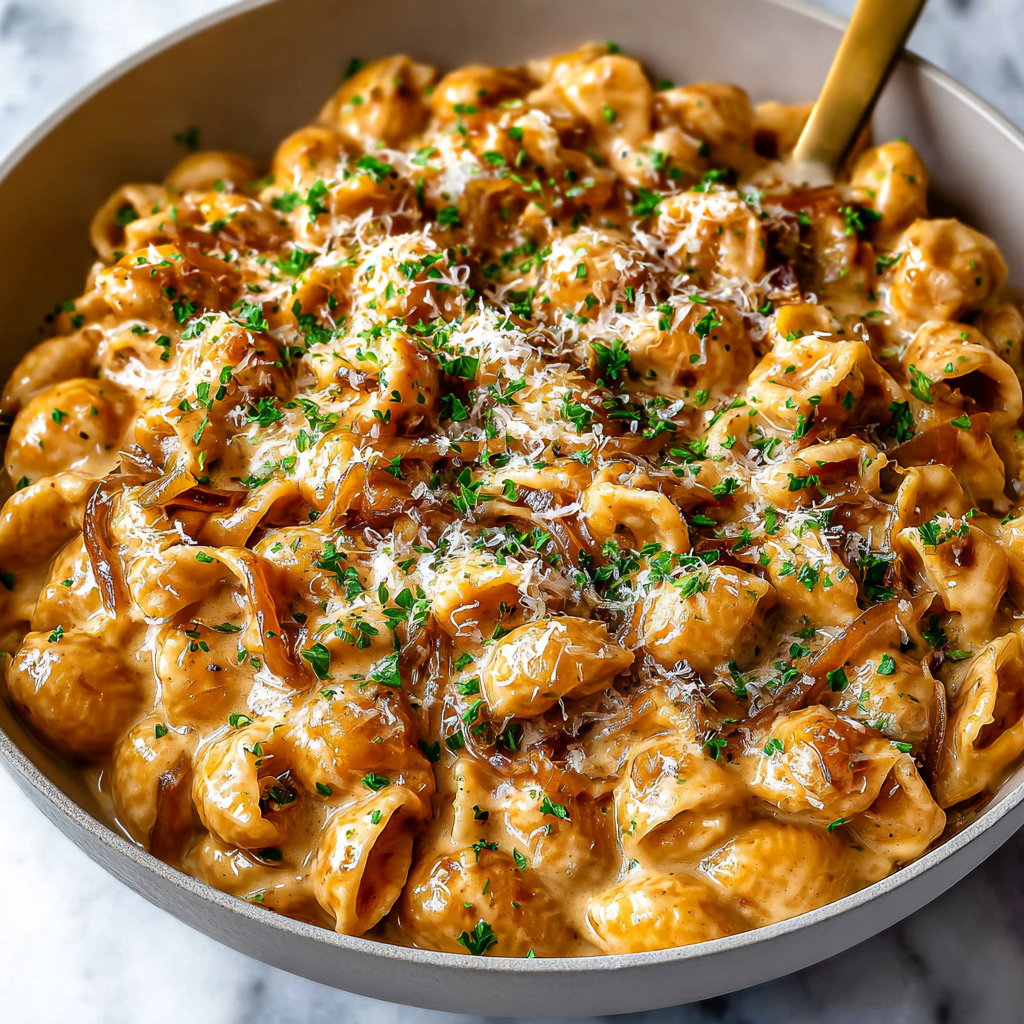 One Pot French Onion Pasta recipe