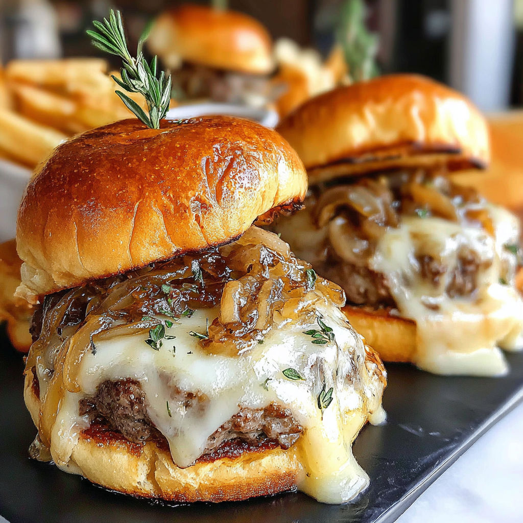 Onion Soup Style Burgers recipe