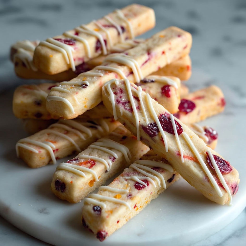 Orange Cranberry Shortbread Cookies recipe