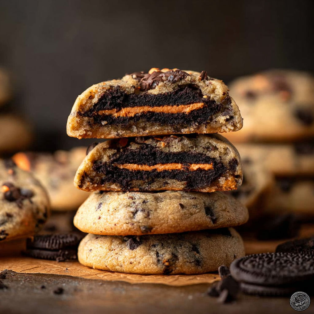 Oreo Stuffed Cookies recipe