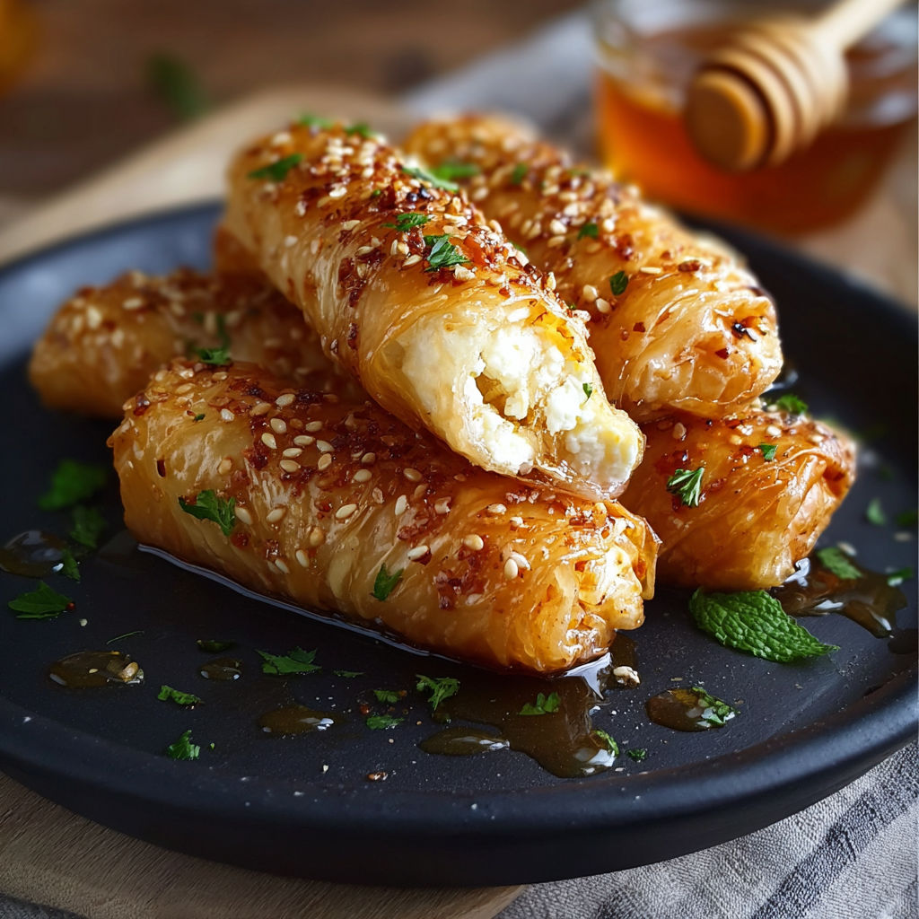 Oven Fried Feta Chili Honey recipe