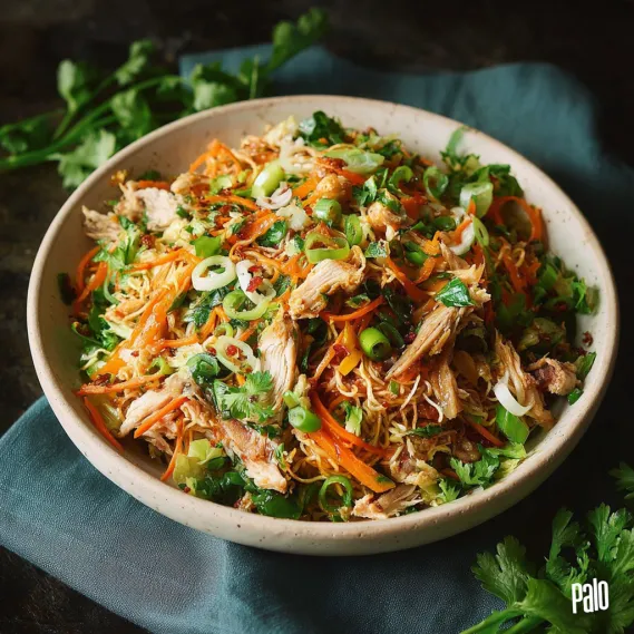 Paleo Asian Chicken Noodle Salad recipe