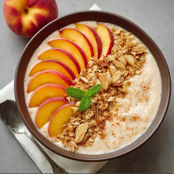 Peach Smoothie Granola Bowl recipe