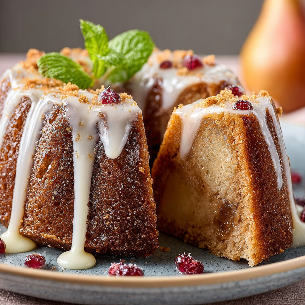 Pear Cake Homemade Dessert recipe