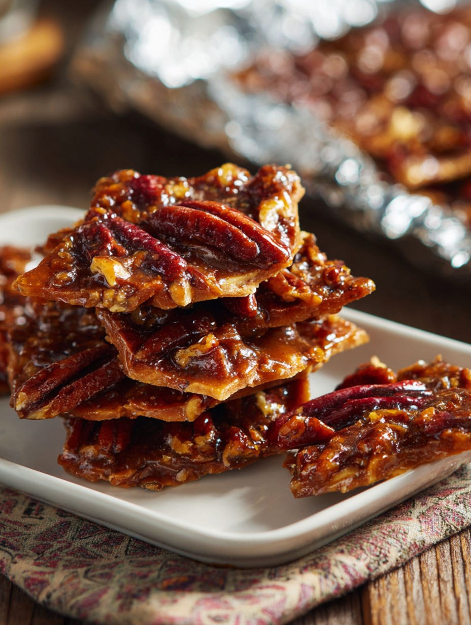 Pecan Pie Bark Thanksgiving Desserts recipe