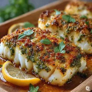 Pesto Parmesan Baked Cod recipe