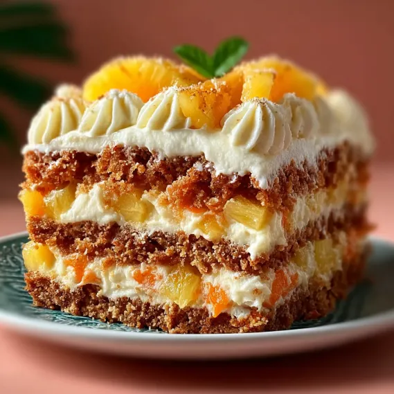 Pineapple Carrot Cream Cake recipe