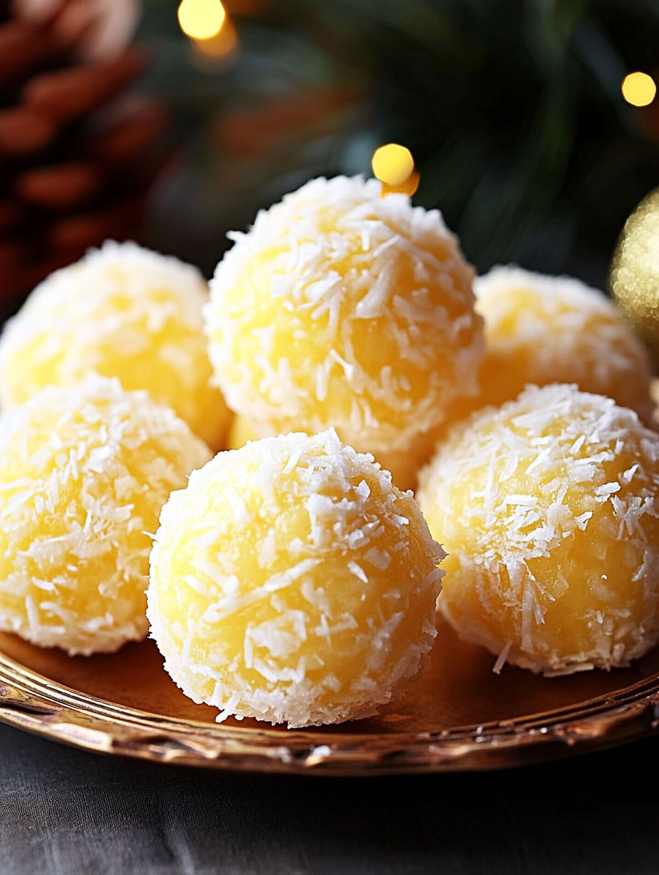 Pineapple Christmas Balls Coconut recipe
