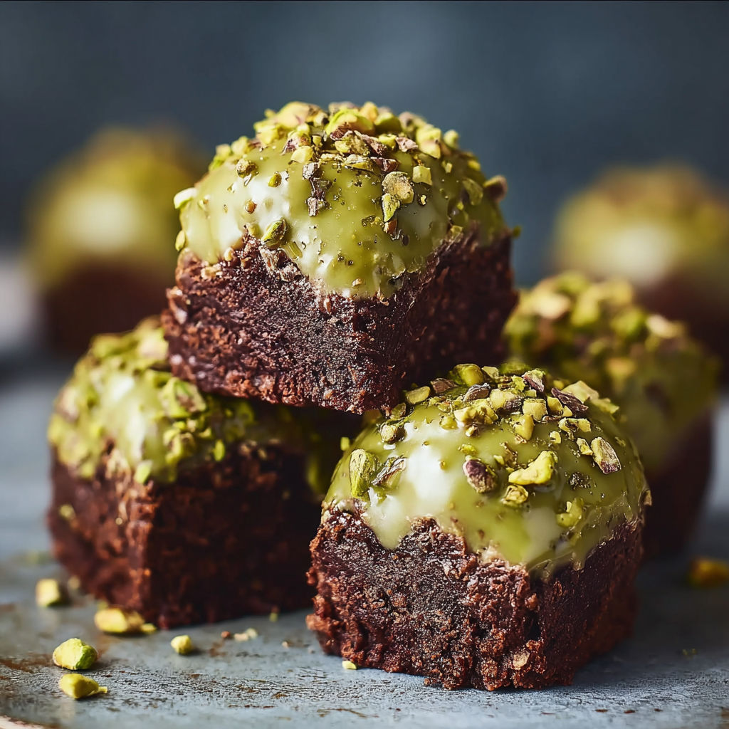 Pistachio Ferrero Rocher Brownies recipe