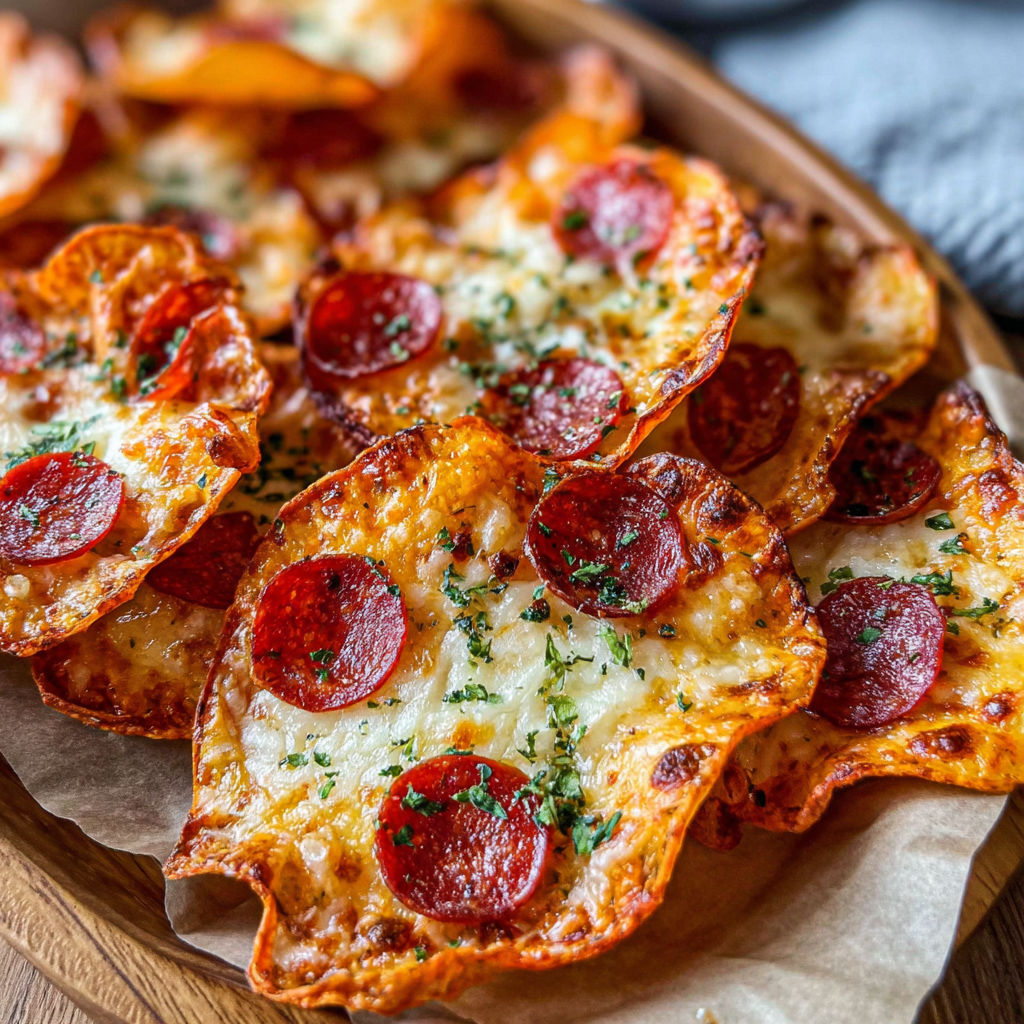 Pizza Chips Mozzarella Snack recipe