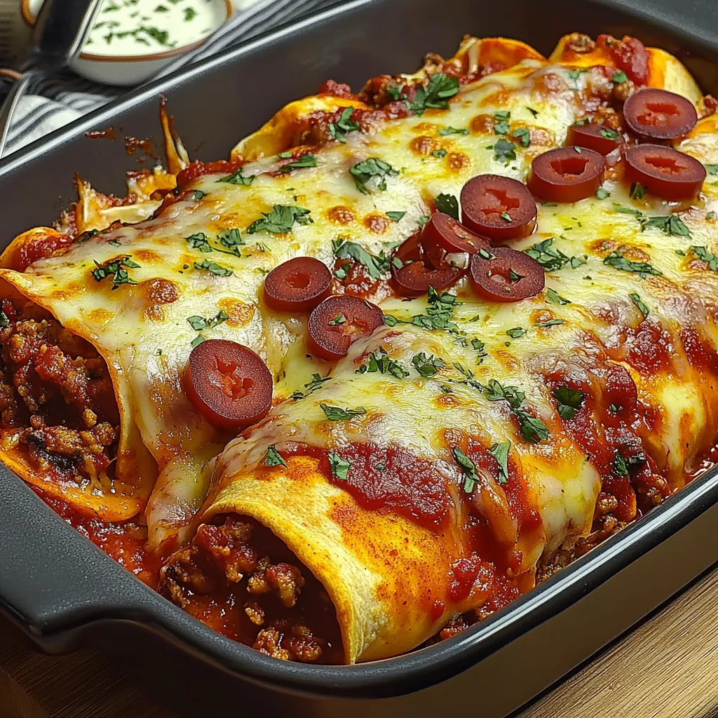 Family-Style Pizza Enchiladas recipe