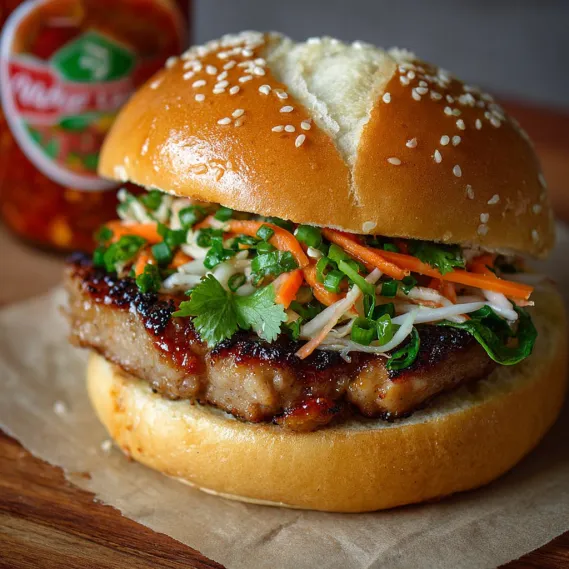 Pork Banh Mi Smash Burgers recipe