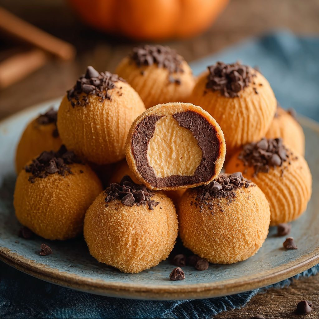 Pumpkin Cheesecake Truffles Fall recipe