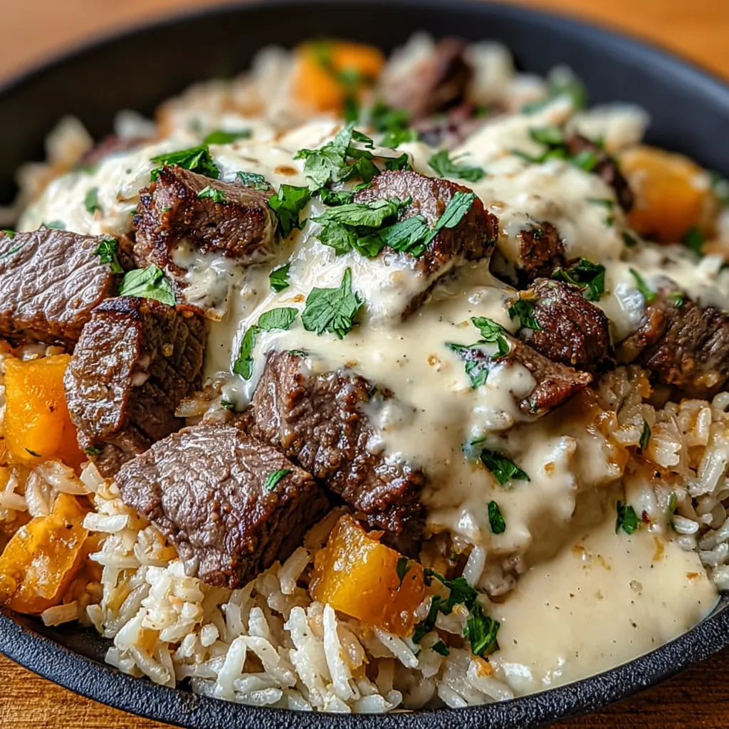 Queso Steak Bowl recipe
