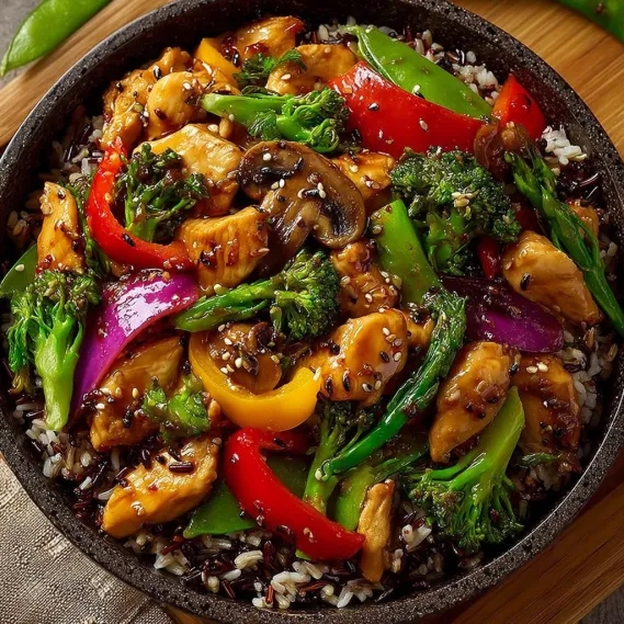 Colorful Teriyaki Chicken Stir-Fry recipe