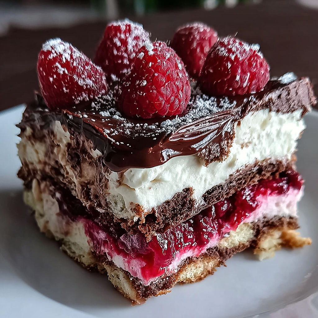 Raspberry Chocolate Lasagna Delight recipe