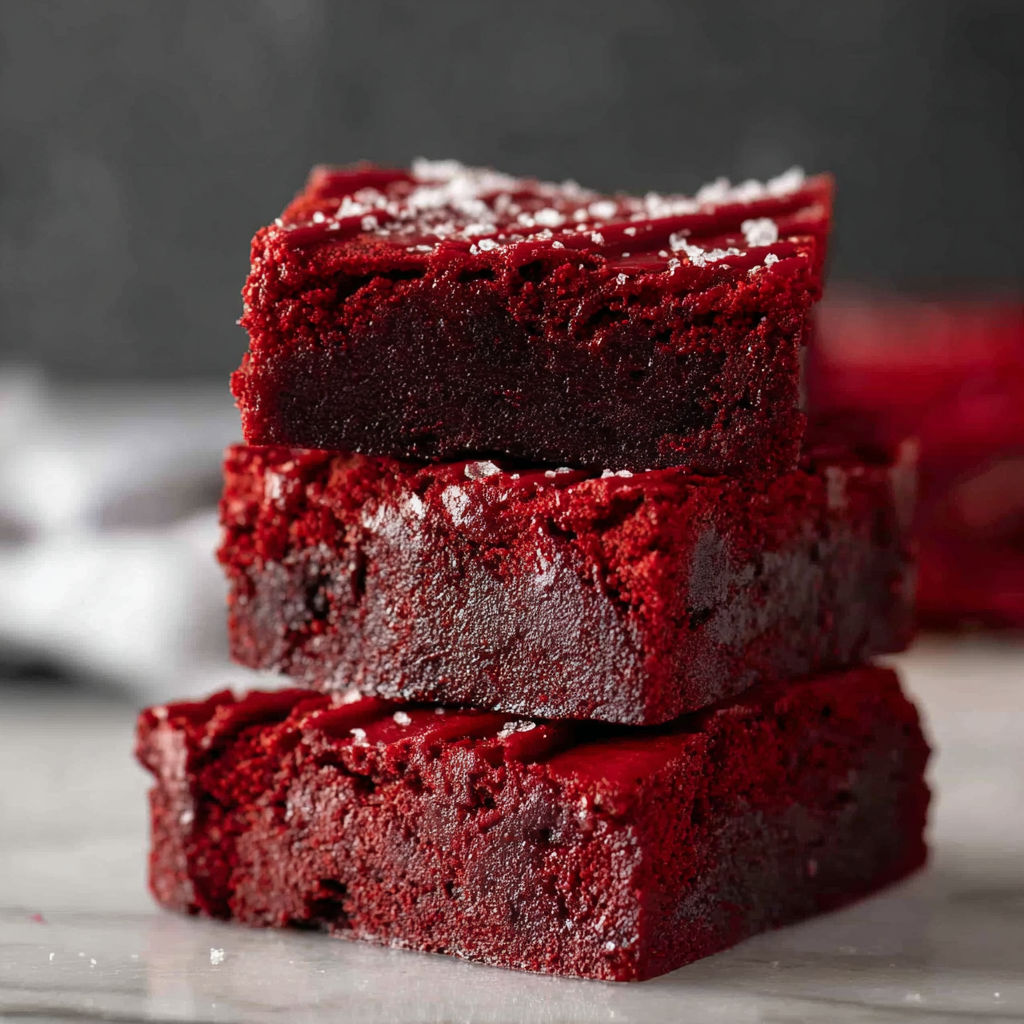 Red velvet brownies treat recipe