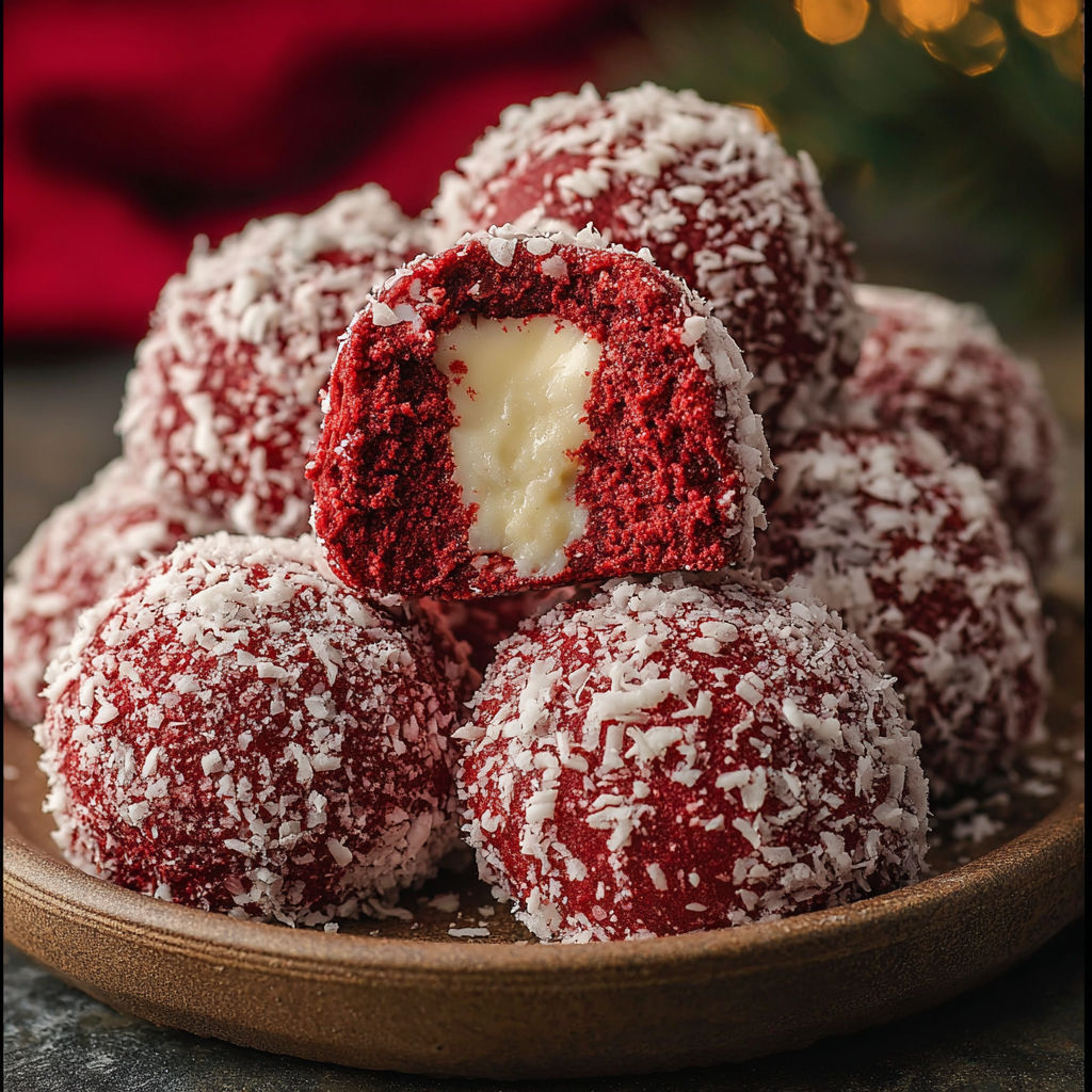Red Velvet Snowball Cookies recipe