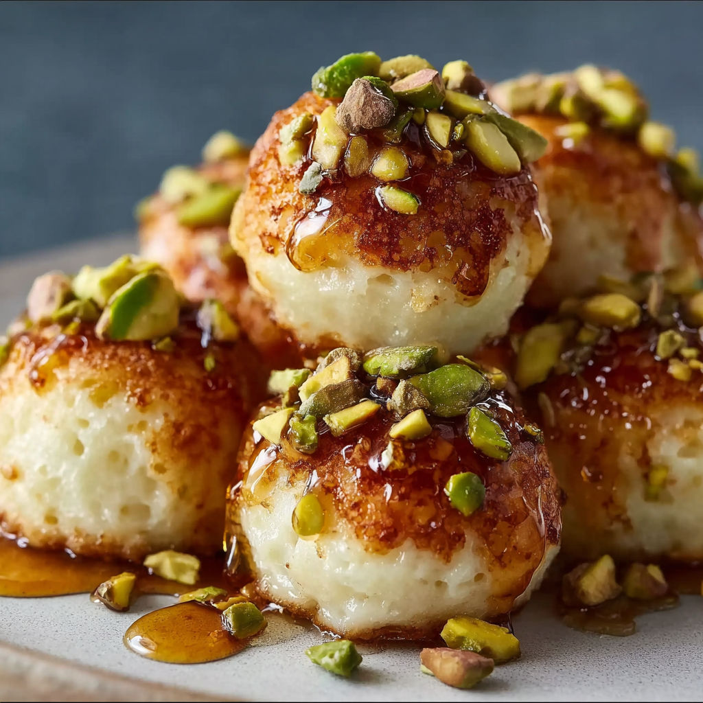 Ricotta Pistachio Honey Bites recipe