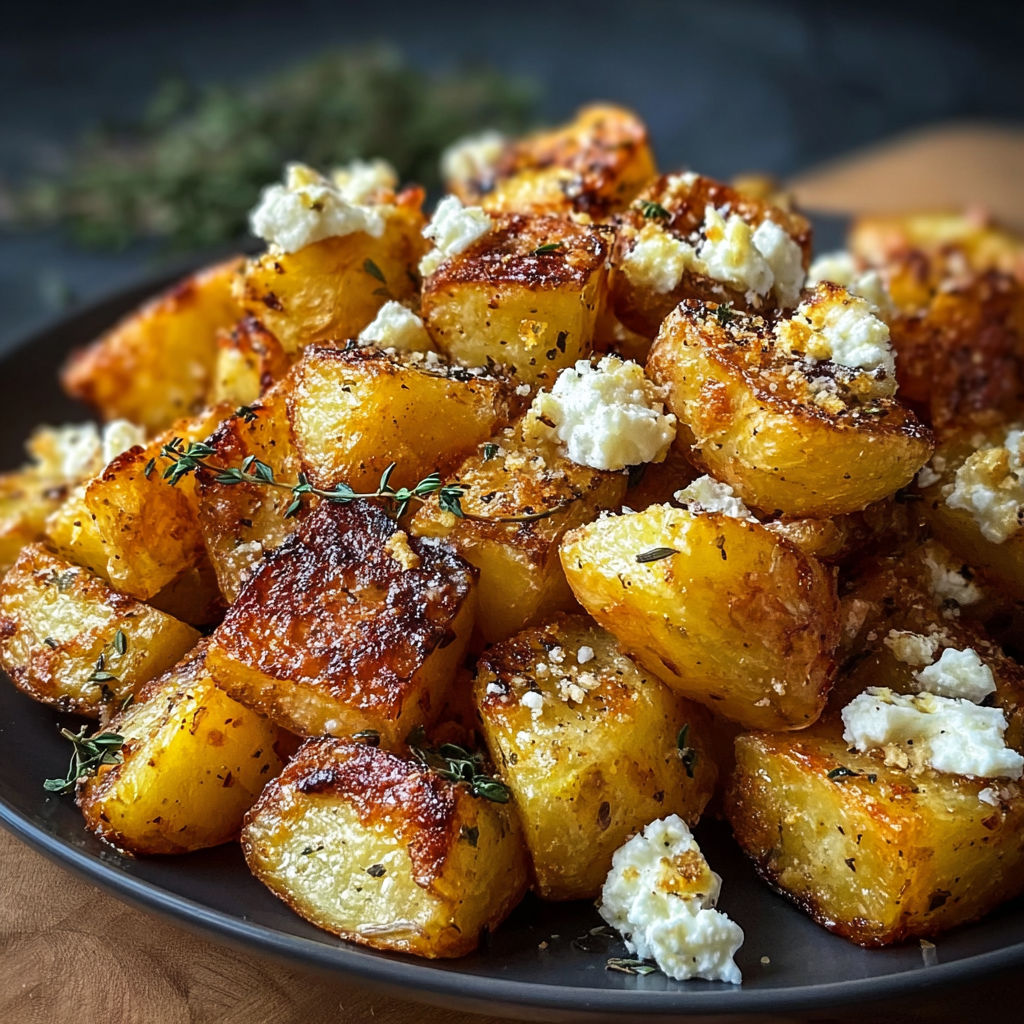 Baked Feta Roasted Potatoes recipe