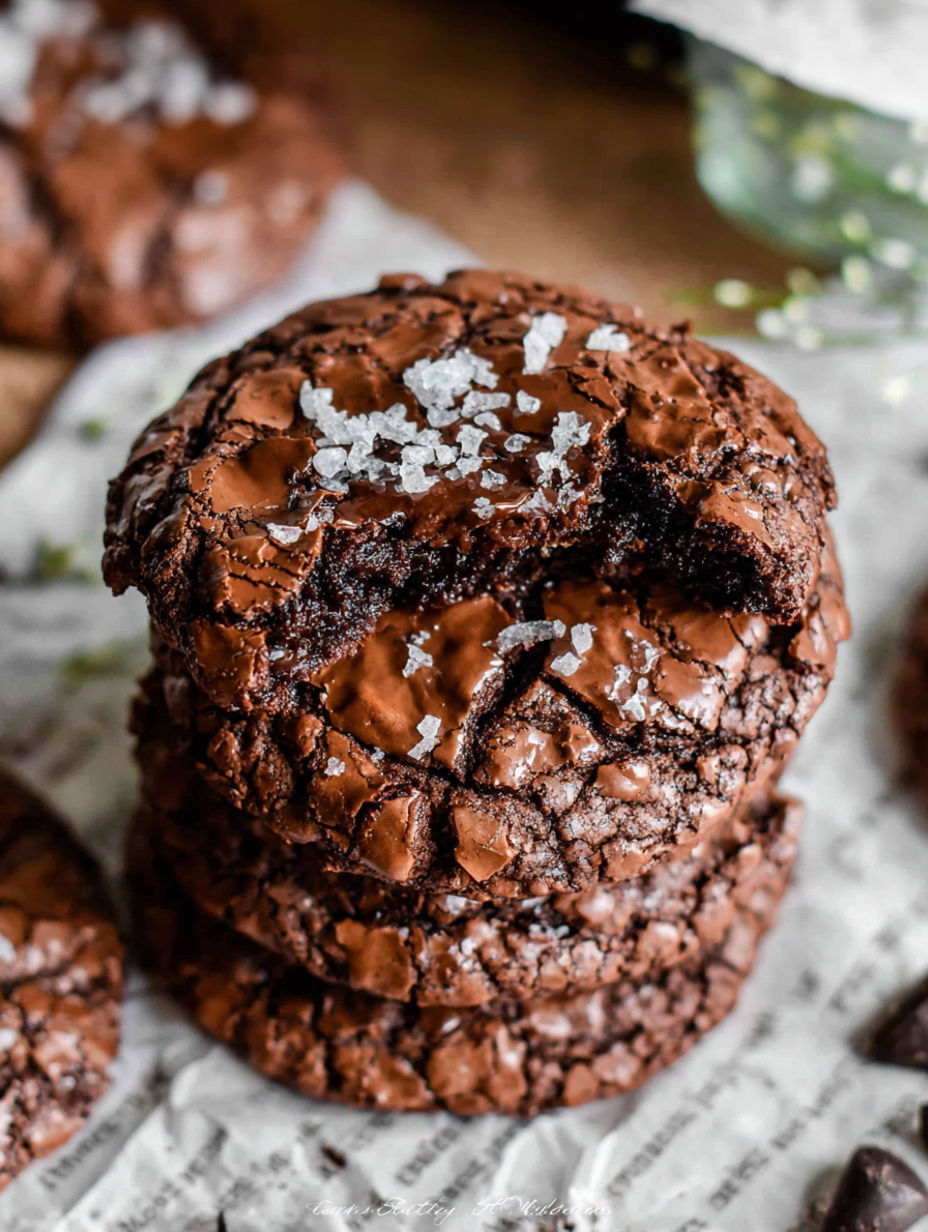 Salted Brownie Cookies recipe