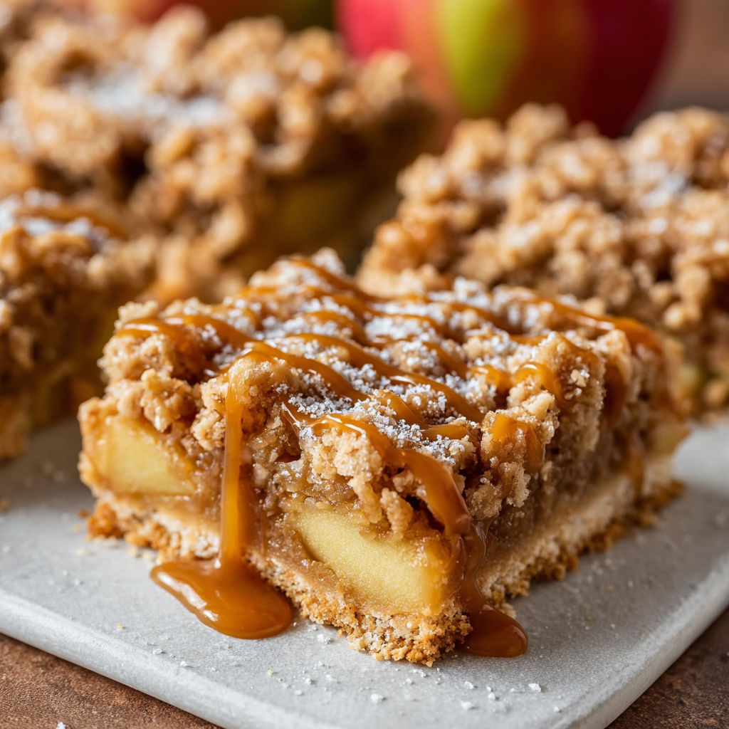 Salted Caramel Apple Bars recipe