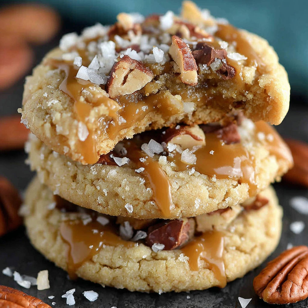 Salted Caramel Crunch Cookies recipe